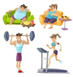 Man and Woman Before and After recommended exercise plans
